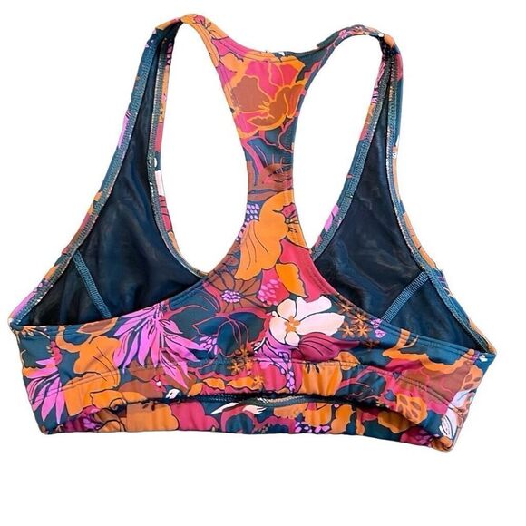Free‎ People Movement Free Love Orange Floral Print Sports Bra Size XS - Picture 4 of 4